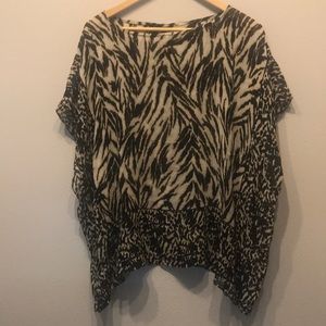 Talbots animal print top. Tissue-light. Size S-M.